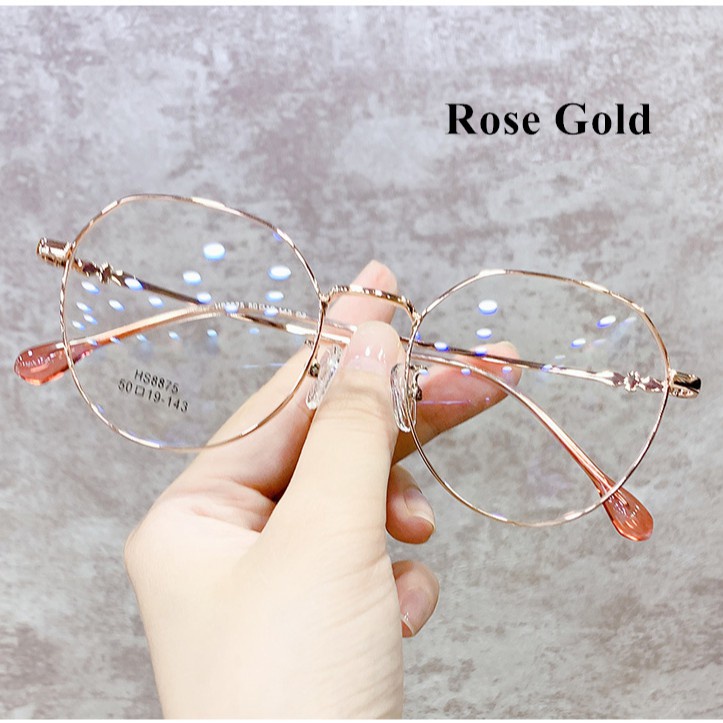 Ready StockKorean Anti Radiation Eyeglasses Round Metal Frame Eyeglasses Women/men