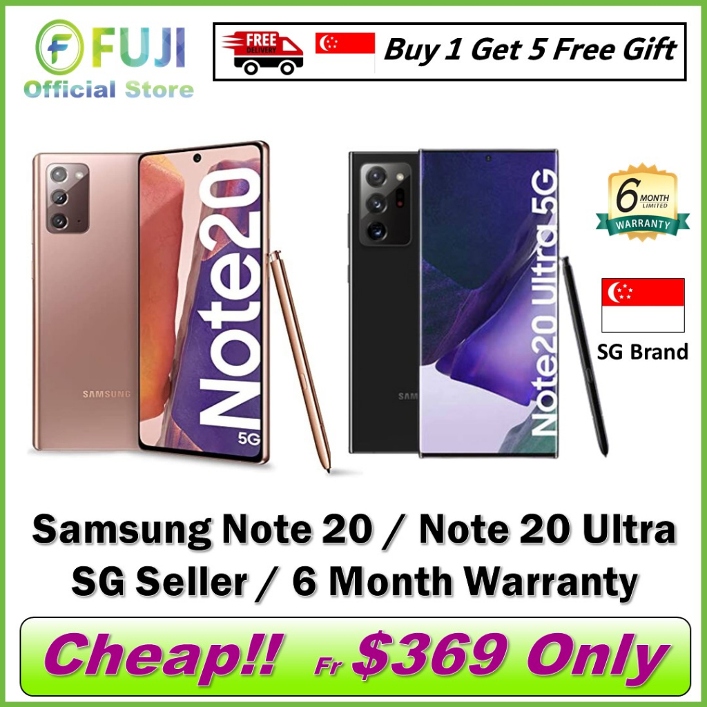 Samsung Note 20 Ultra 5G / Note 20 5G / Snapdragon Processor / 6 Month Warranty / Local SG Seller / Refurbished