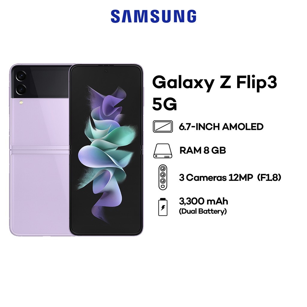 Samsung Galaxy Z Flip3 5G 8GB + 128GB/256GBDispaly set And Sealed SetLocal 6 months shop warranty