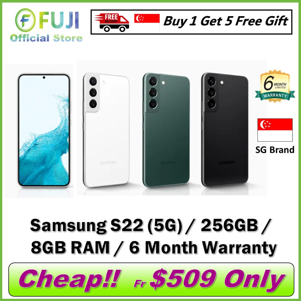Samsung S22 5G / 256GB / 8GB RAM / 5G Version / Snapdragon Processor / SG Seller /Fast Shipping/Refurbished