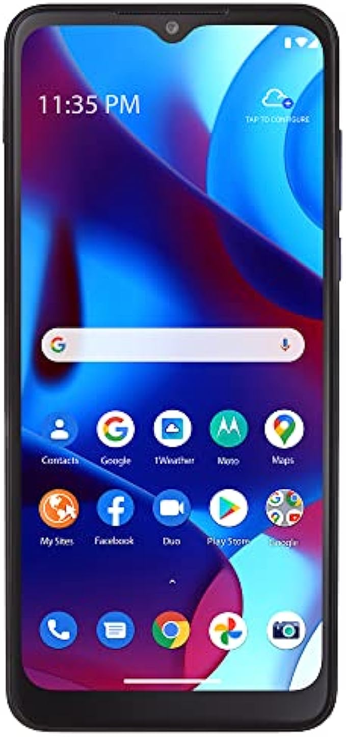 Tracfone Motorola moto g Pure 2021, 32GB, Blue - Prepaid Smartphone Locked