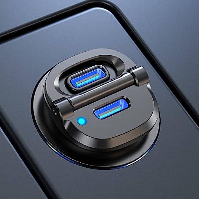 EWA USB C Car Charger, 40W20W+20W Dual PD Port Smallest iPhone 13 Car Charger, All Metal Car Charger Adapter, Fast Charging Compatible with iPhone 13/12/Pro/Pro Max/Mini/MagSafe, Galaxy S20/S10