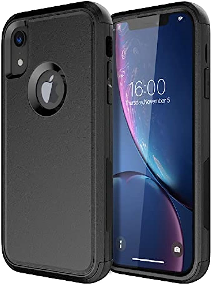Diverbox for iPhone Xr Case [Shockproof] [Dropproof] [Dust-Proof],Heavy Duty Protection Phone Case Cover for Apple iPhone XR Black
