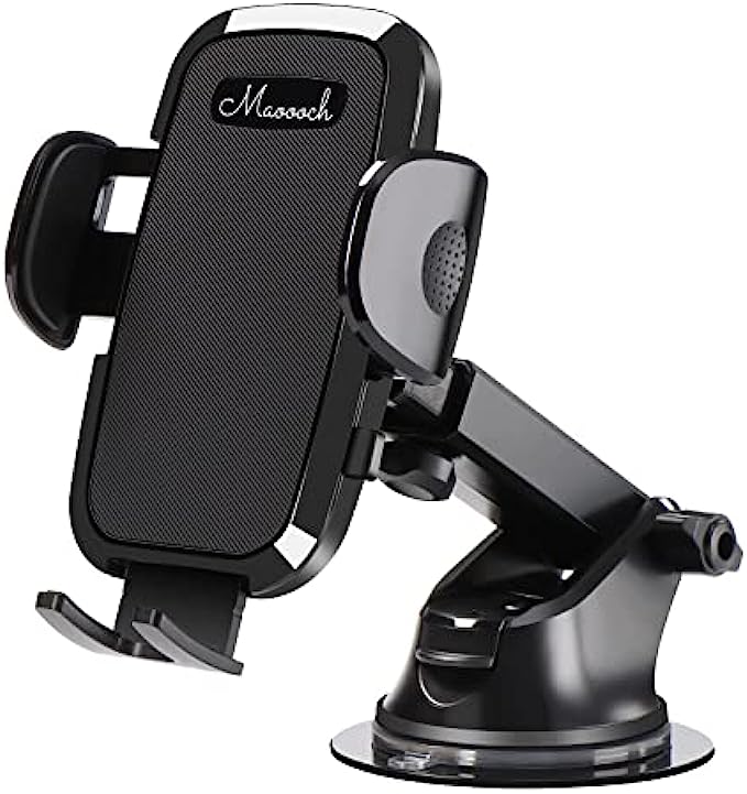 Phone Mount for Car,MARRRCH [Ultra-Stable &amp; Strong Suction] Universal Hands-Free Car Phone Holder Mount for Dashboard &amp; Windshield Compatible with iPhone Samsung Smartphones Black 1