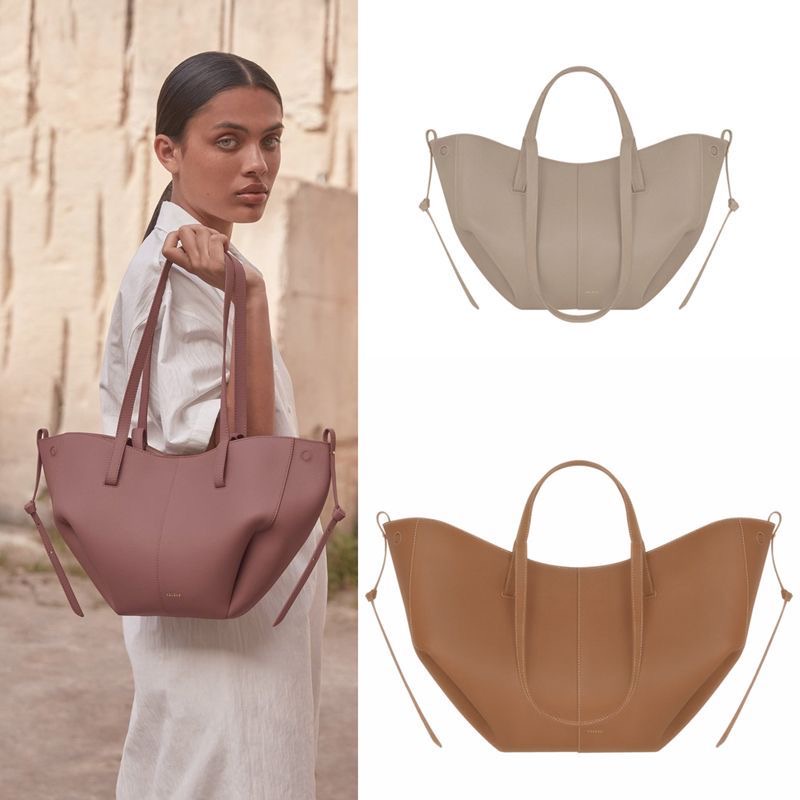 Leather Tote Bag French minority design POLEN * large capacity womens bag