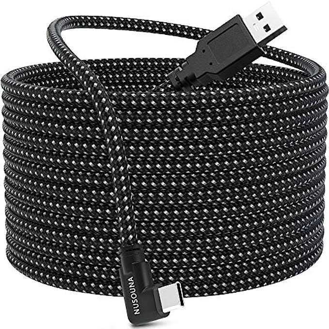 Compatible with Oculus Quest 2 Link Cable, Fast Charging&amp;High Speed Data Transfer, Durable Nylon Braided, USB A to USB C 3.2 Gen1 Cord for VR Headset and Gaming PC 10FT/3M