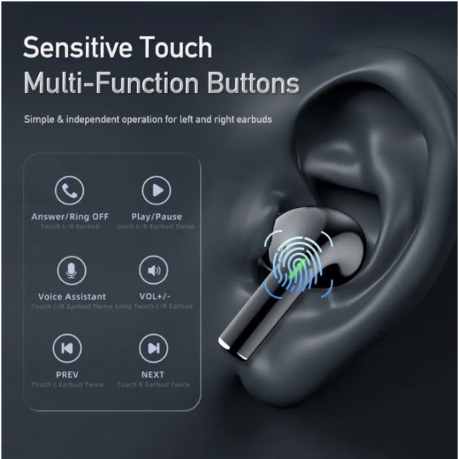 Awei T29 Pro TWS ENC Bluetooth earphone RGB Breathing Lights Bluetooth 5.1 IPX6 Waterproof Wireless Headset