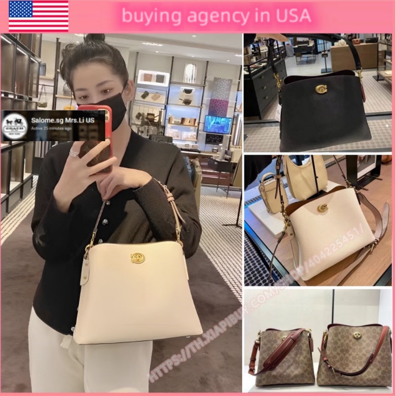 ⭐Mrs.Li purchasing the United States ️ 100% genuine Coâćh fashion womens shoulder bag / large bucket bag
