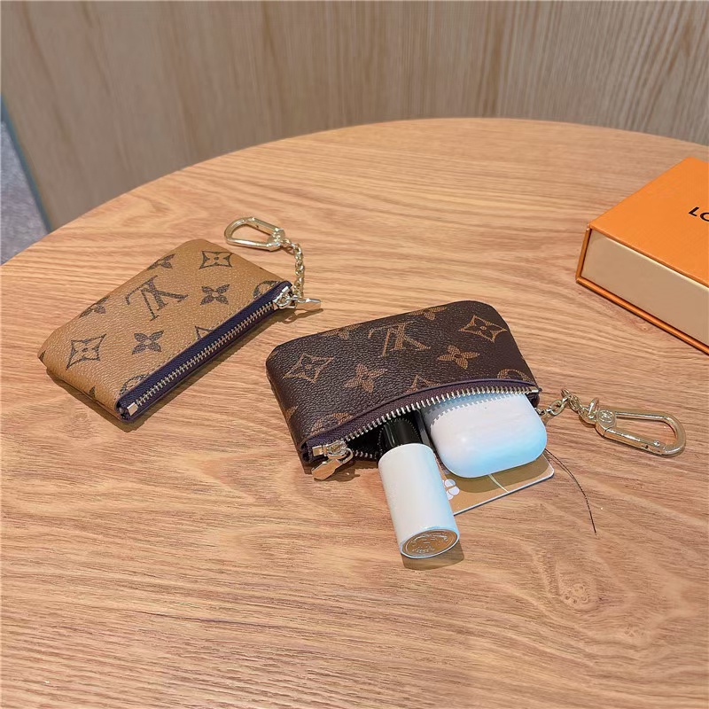 Ready Stock Supply.european American Fashion Brands.pe Pebbled Leather Embossed.zipper Style.ultra-Thin Men Women Style Card Holder.universal Model Earphone Bag.coin Purse.key Case.credit Card.holderc