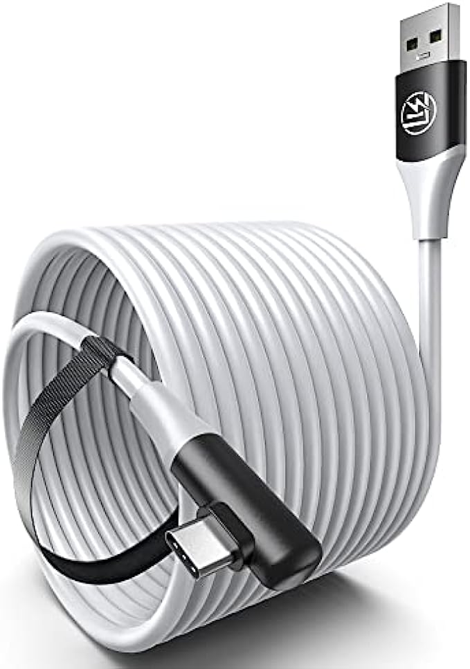 LK 16 FT Link Cable Compatible with Oculus/Meta Quest 2/1 and PC/Steam VR,VR Link Headset Cable High Speed PC Data Transfer Charging USB 3.0 to USB C Cable for VR Headset and Gaming PC Grey