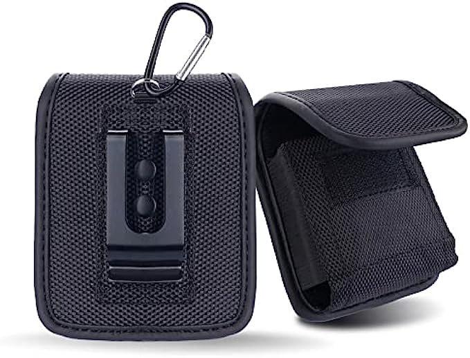 Cell Phone Holster with Belt Clip for Samsung Galaxy Z Flip/Z Flip 5G/Z Flip 3 5G/Z Flip 4 5G, Motorola Razr 2019/Razr 5G Vertical Nylon Flip Cell Phone Pouch Durable Travel Hanging Phone Bag Nylon