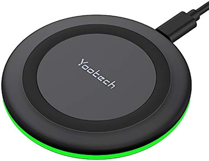 Yootech Wireless Charger,10W Max Fast Wireless Charging Pad Compatible with iPhone 13/13 Pro/13 Mini/13 Pro Max/SE 2022/12/SE 2020/11/X/8,Samsung Galaxy S22/S21/S20/S10,AirPods ProNo AC Adapter