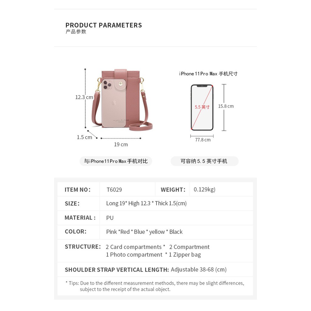 Women Mini Shoulder Bag Small Mobile Phone Crossbody Bag Card Holder Handphone Key Wallet Beg Sandang Wanita