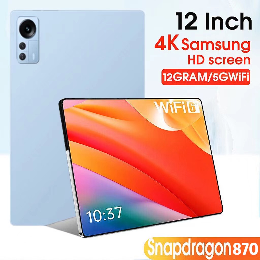 3 years warranty2023 New Android 12.0  2k HD Screen Snapdragon 870 Global Tablet 5G Dual SIM Card or WIFI  GPS