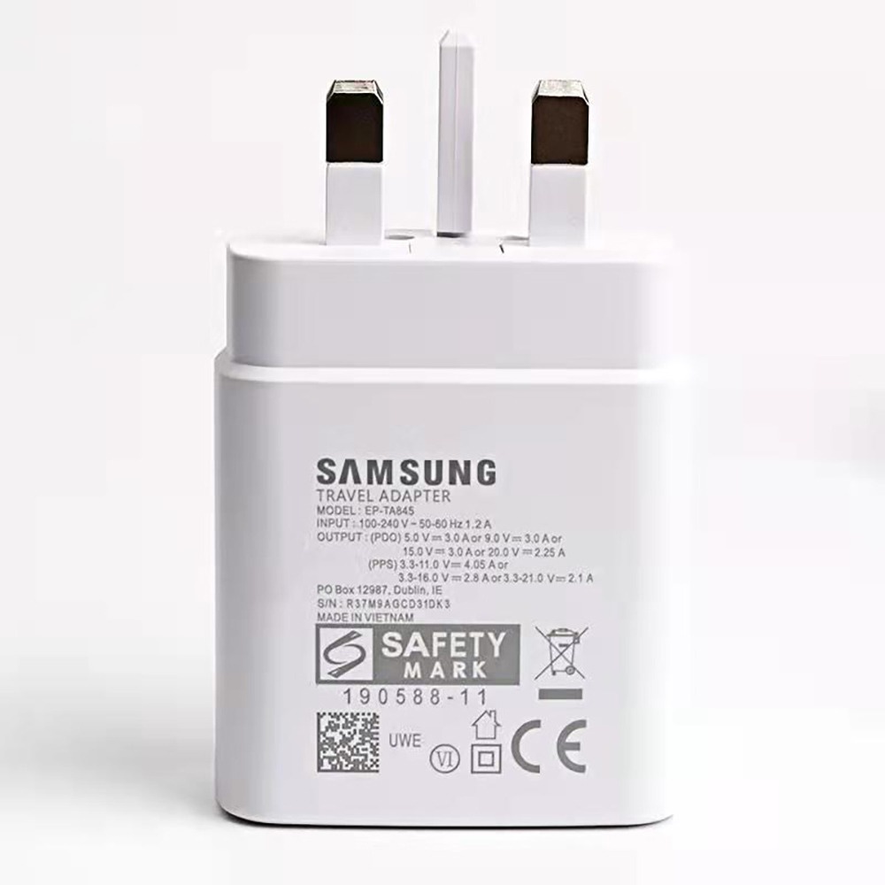 45W Samsung Super Fast Charger UK Plug Adapter Type C Cable for Samsung Galaxy A71 A80 A91 Note 10 20 S20 Plus S20 Ultra S21
