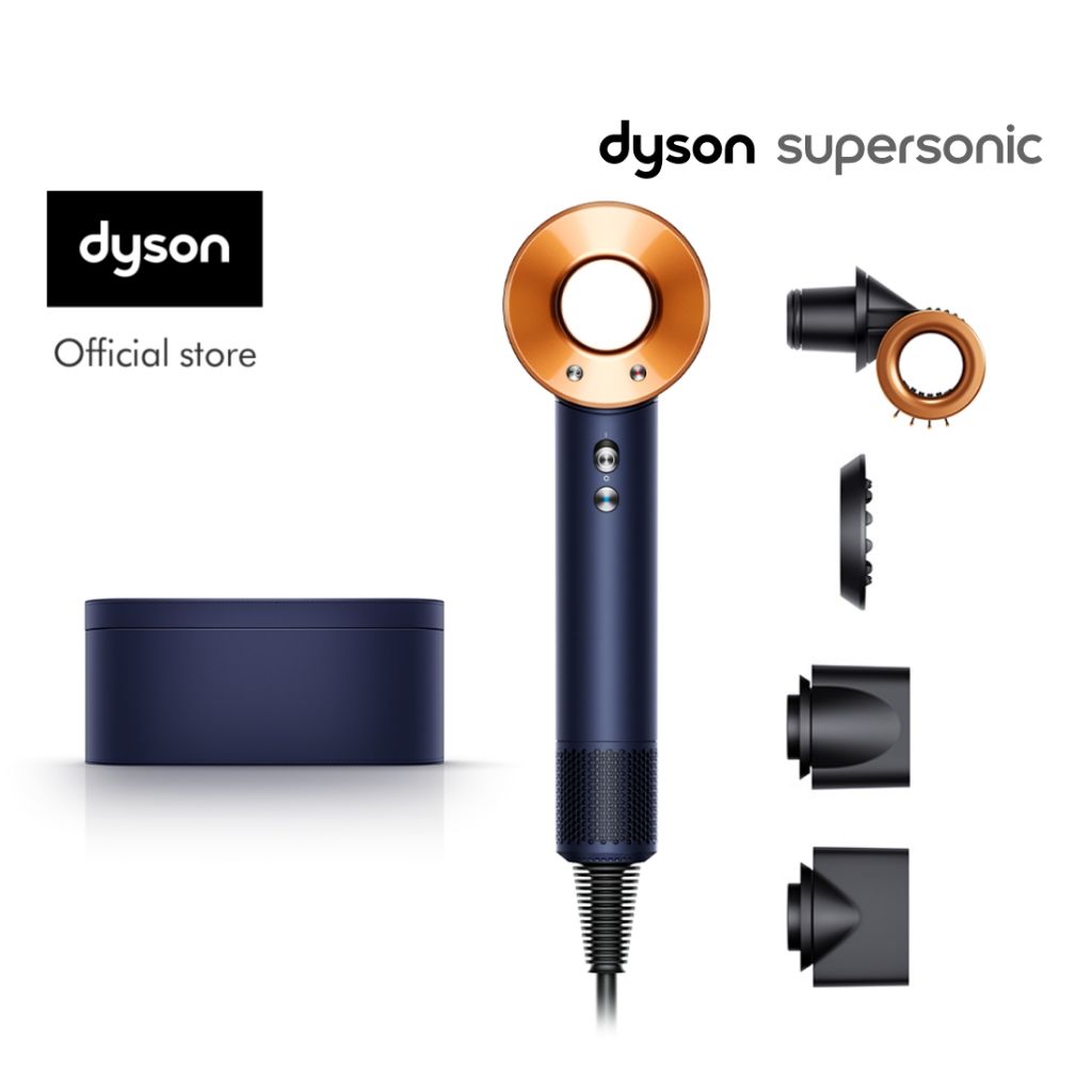 Dyson Supersonic ™ Hair Dryer HD15 Prussian Blue/Rich Copper with Flyaway Smoother NEW