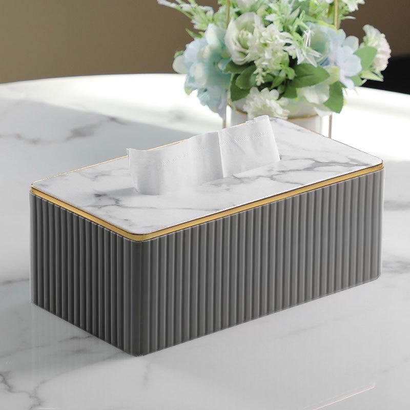 Ftip? Simple light luxury leather tissue box holder upscale modern living room home dining table creative design senior sense of drawer box cover north Europe nordic ins wind tissue box cover nordic