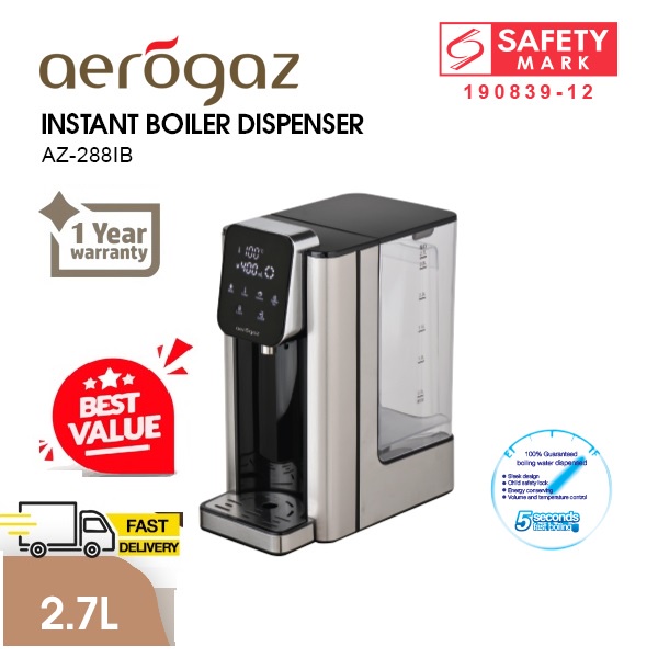Aerogaz 2.7L Instant Boiling Water Dispenser AZ 288IB