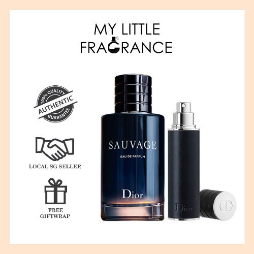 [Giftwrap] Dior Sauvage EDP 2 Pcs Travel Gift Set 100ml EDP + 10ml Travel Spray Eau de Parfum Men Giftset [Authentic]