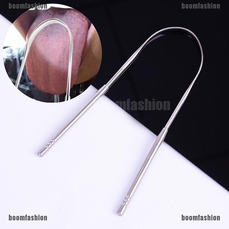 § Stainless Steel Tongue Scraper Fresh Breath Cleaning Tongue Care Tools