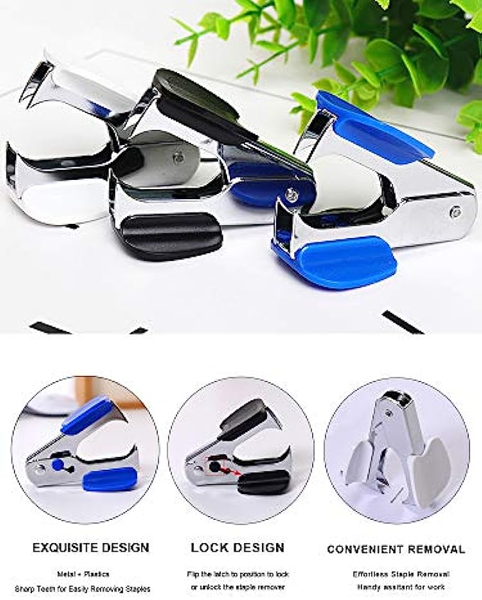 Deli Effortless Desktop Stapler, 40-50 Sheet Capacity, One Finger Touch Stapling, Easy to Load Ergonomic Heavy Duty Stapler, Includes 1500 Staples and Staple Remover