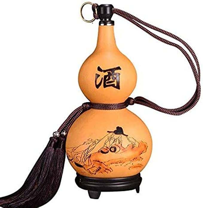 Natural Wine Gourd, Outdoor Portable Water Bottle, Water, Wine, Medicine Gourd 9" tall