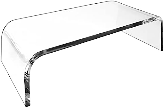 AMT Premium Acrylic Monitor Stand Clear Monitor Stand Clear Monitor Riser Laptop/PC/Multimedia Monitor Stand for Home OfficeMedium