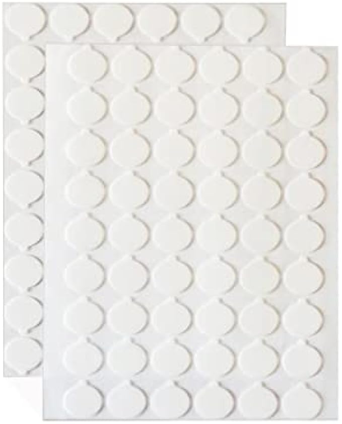 GoShuang Removable Round Putty, 0.79 inches Sticky Tack, Adhesive Dots for for Pinning Poster Album Pictures, Sticky Dots Acrylic Transparent Sticker for Sticky Fix DIY, Office Supplies 108