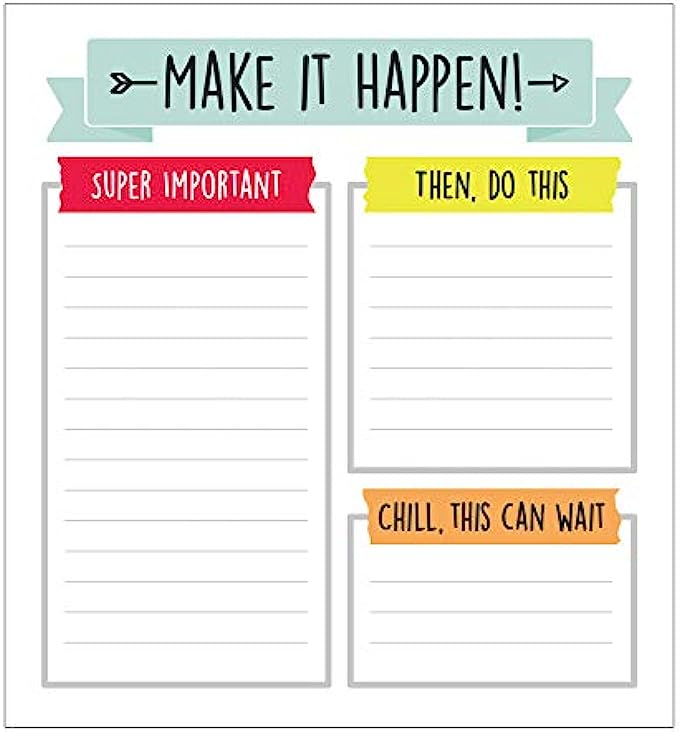 Carson Dellosa Aim High To Do List Notepad—5.75" x 6.25" Paper Stationery, Daily Checklist, Goals, Reminders, Notes, Motivational Organizer 50 sheets
