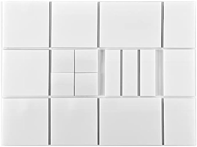 Jiemay 850 Pcs Transparent Sticky Notes Pad, Clear Sticky Notes for Books Message Reminder, Waterproof Self-Adhesive Translucent Sticky Notes, 17 Packs 1.5"x1.5" , 3"x1" , 3"