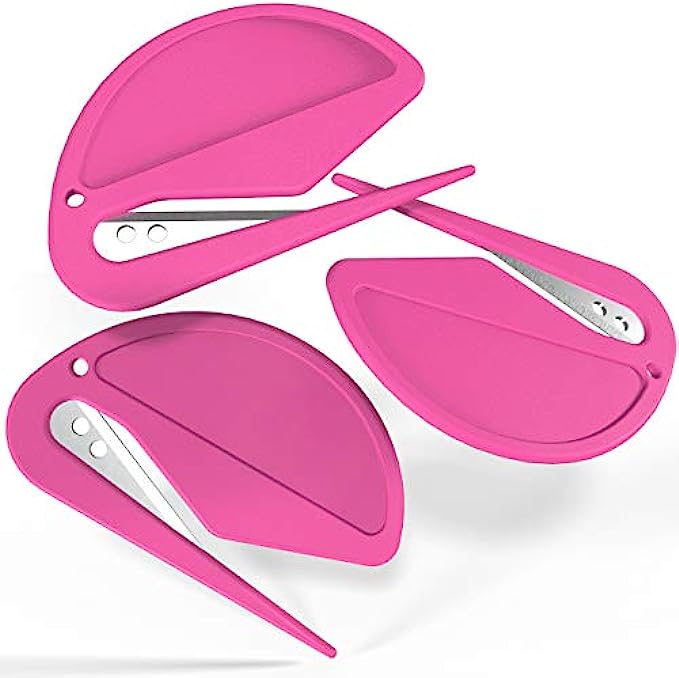 Uncommon Desks Colorful Letter Openers - Hot Pink 3 Pieces