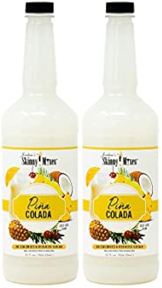Jordans Skinny Mixes Pina Colada, Sugar Free Cocktail Flavoring Mix, 32 Ounce Bottle Pack of 2