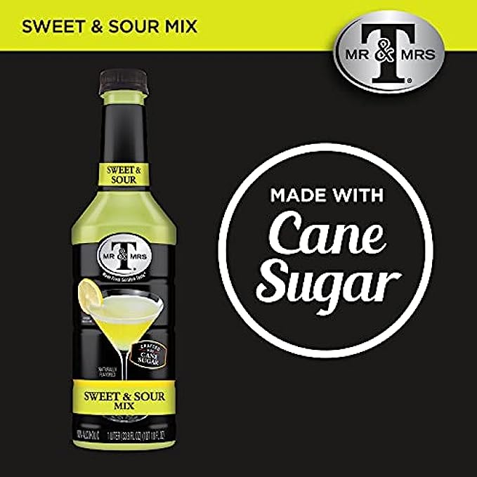 Mr &amp; Mrs T Sweet &amp; Sour Mix, 1 L bottles Pack of 6