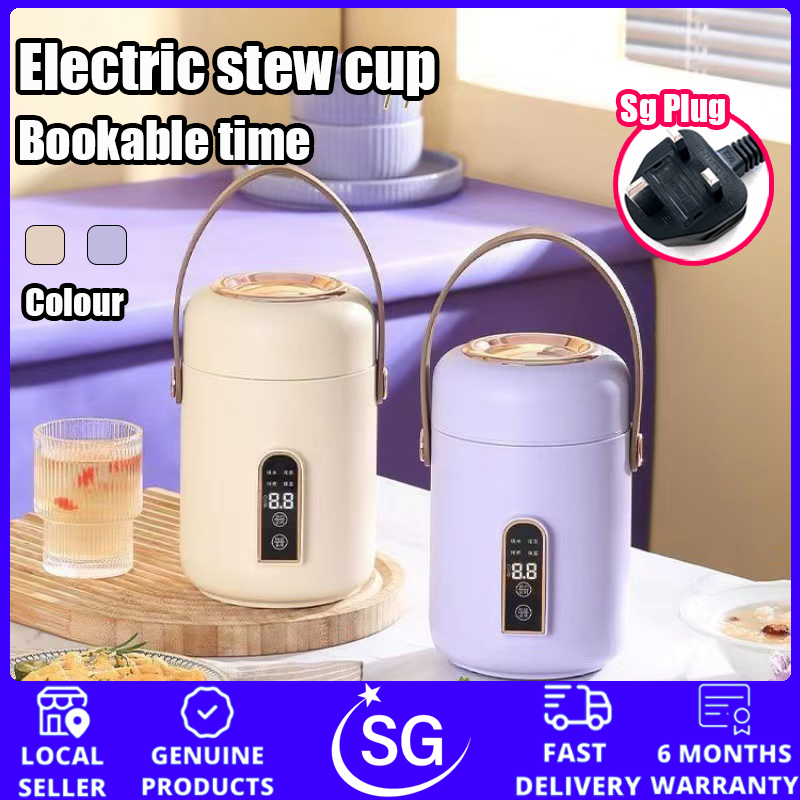SG STOCKMini multi-function electric stew pot portable intelligent slow rice cooker stew porridge soup electric cooker