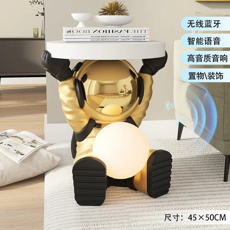 Astronauts landing ornaments home jewelry Side table Small coffee table Skyman bedside table decoration night light Floor ornament decoration gift Large ornament Bedside table&amp; coffee table