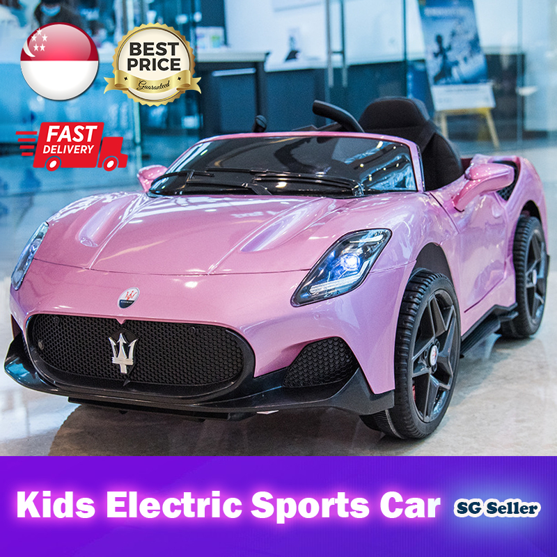 SG Ready StockMaserati Kids Electric Sports Car★With Remote Control &amp; Keys▶Baked Paint Color√Children Ride On Toy Car√
