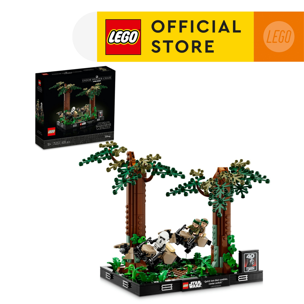 LEGO Star Wars 75353 Endor Speeder Chase Diorama Building Toys Set 608 Pieces