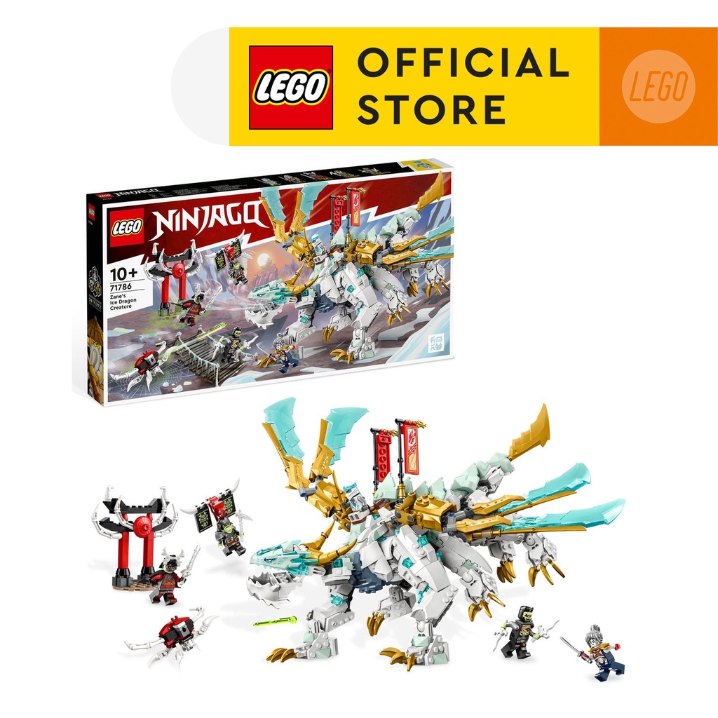 LEGO NINJAGO 71786 Zane’s Ice Dragon Creature Building Toy Set 973 Pieces Kids Toys Children Toys Building Blocks