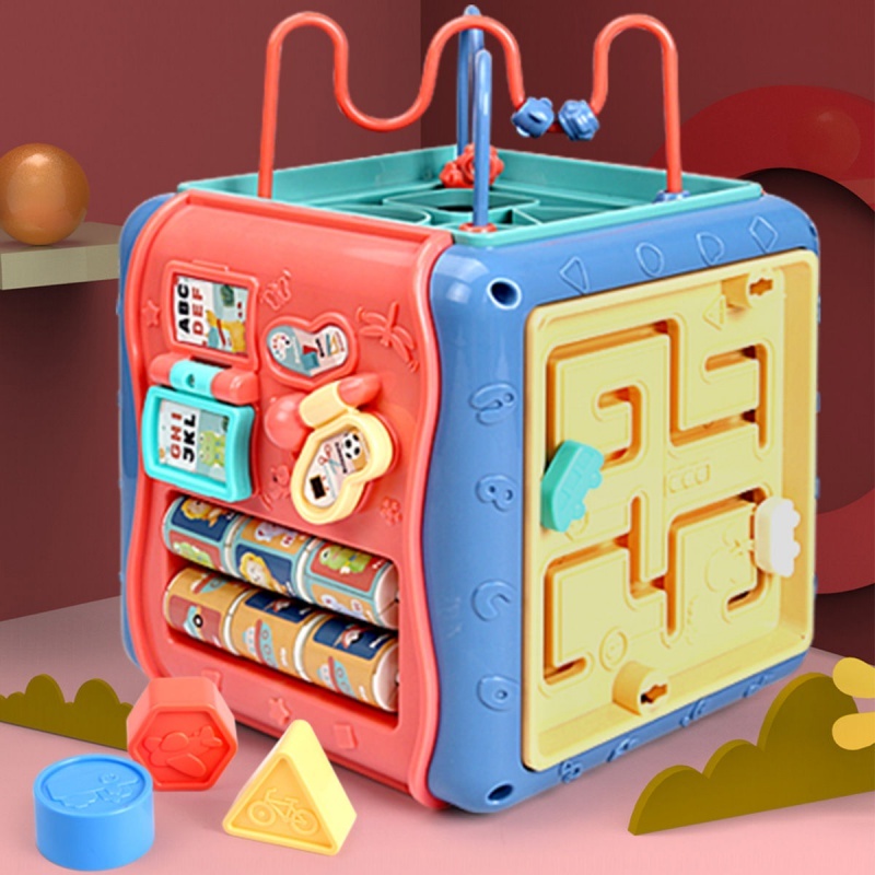 Baby hand drum baby toy childrens music hand drum hexahedral early education educational rechargeable 0-1 years old June
