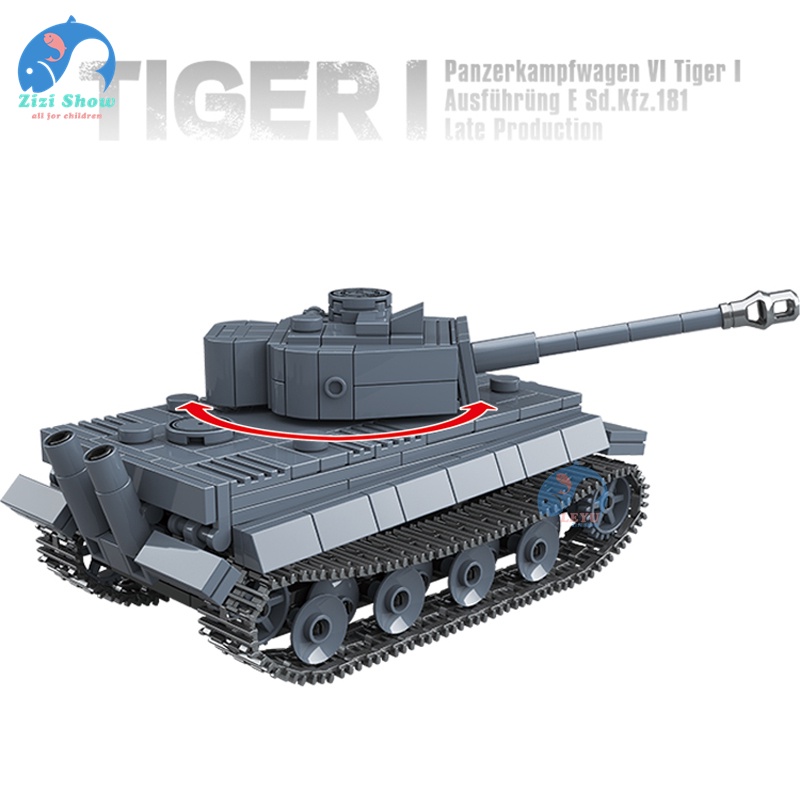 LEYU Military WW2 King Tiger Tank Model Building Blocks Compatible Legoingly Army WW2 Soldier Figures Bricks Children Boy Toys Gift