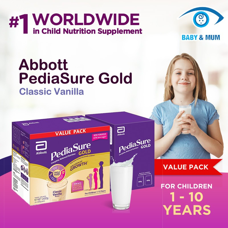 Abbott PediaSure PETIGRO Gold Value Pack - Classic Vanilla, 3.6kg 6 x 600g