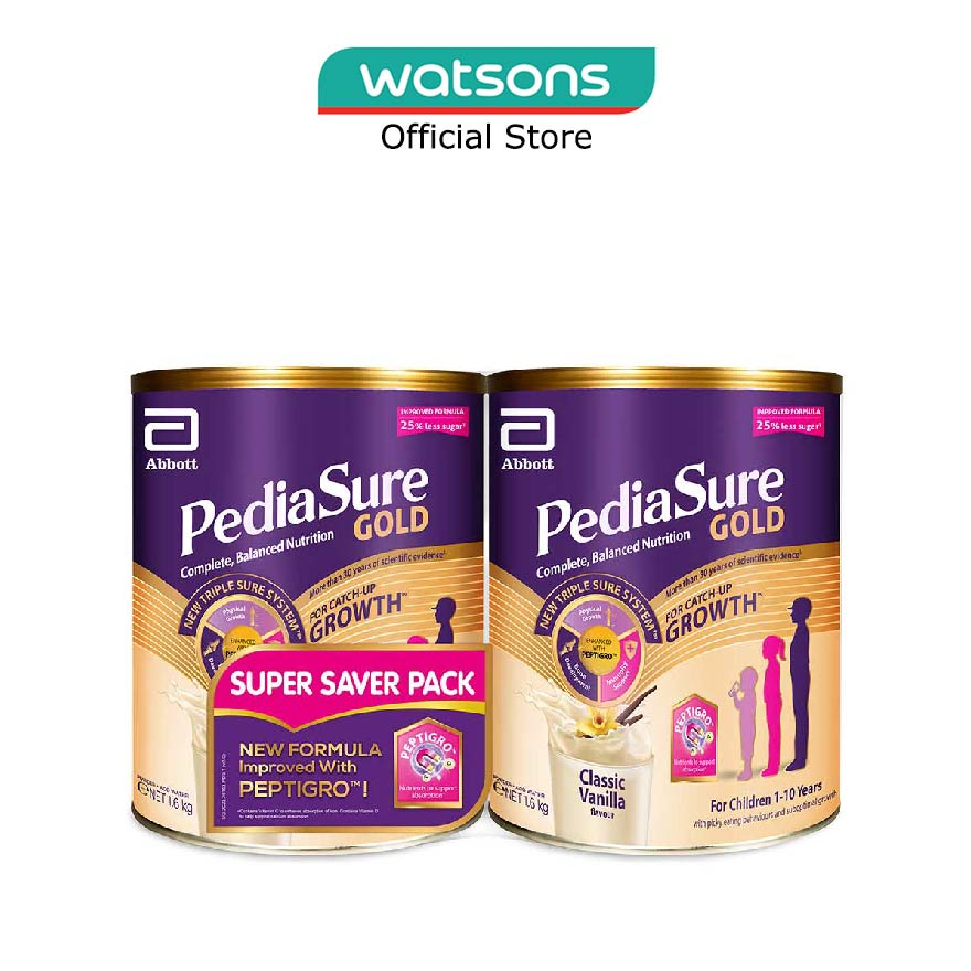 PEDIASURE Peptigro Vanilla Twinpack Set, For Children 1 To 10 Years Old, 1.6kg 2s