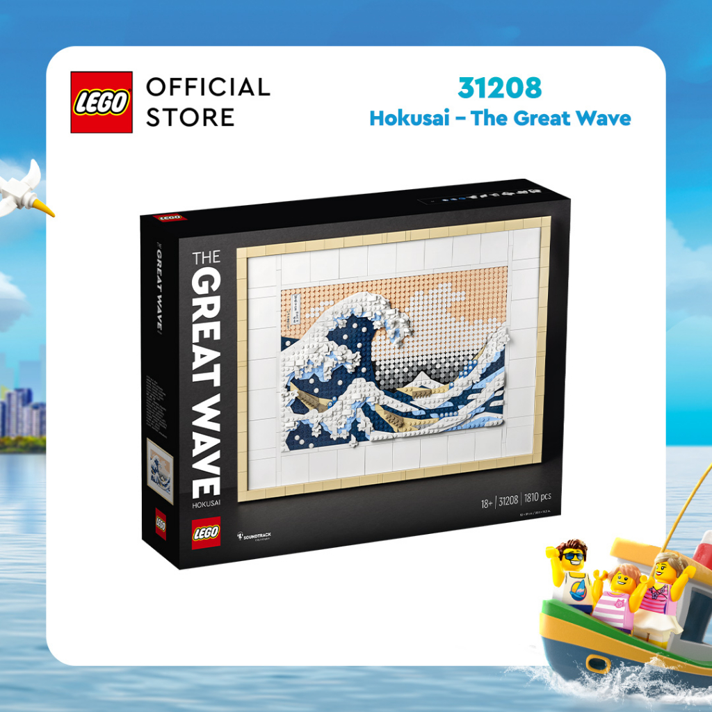 LEGO Art  31208 Hokusai – The Great Wave Building Kit 1,810 Pieces Building Blocks Birthday Gift Construction Toys