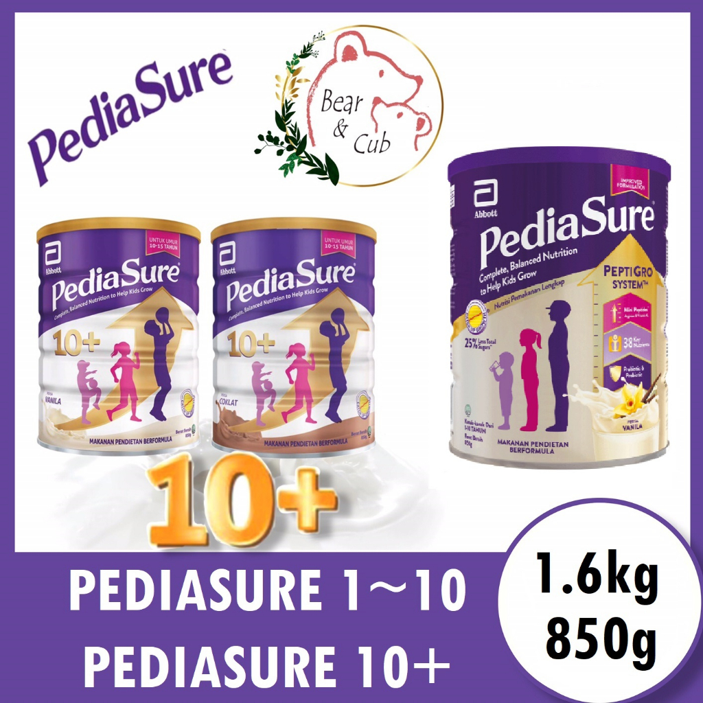 [NEW FORMULA] 1.6Kg/1.8kg/3kg PEDIASURE 1~10 years and 850g PEDIASURE 10+