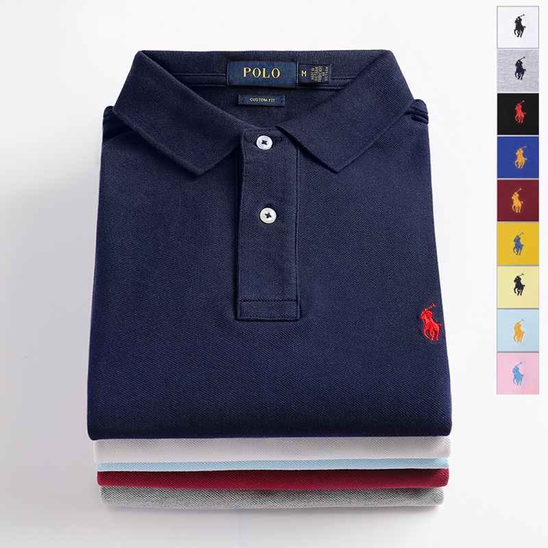 New ArrivalFashion_Ralph Laurens Mens Summer Cotton Business Casual Plus Size Polo Shirt