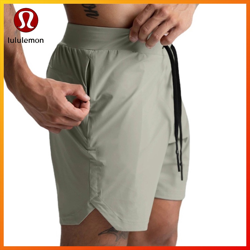 Lululemon Mens Shorts Single-Layer Woven Quick-Drying Running Fitness Sports Leisure Five-Point Pants DK887