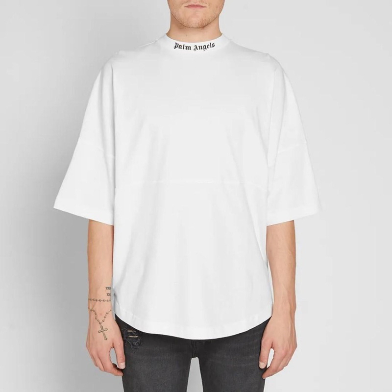[JSHOPSPREE] Authentic Palm Angels Mock Neck Classic Logo Tees