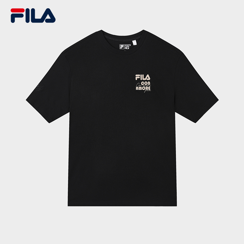 FILA CORE Mens White Line Fila Originale Short Sleeve Tee Unisex