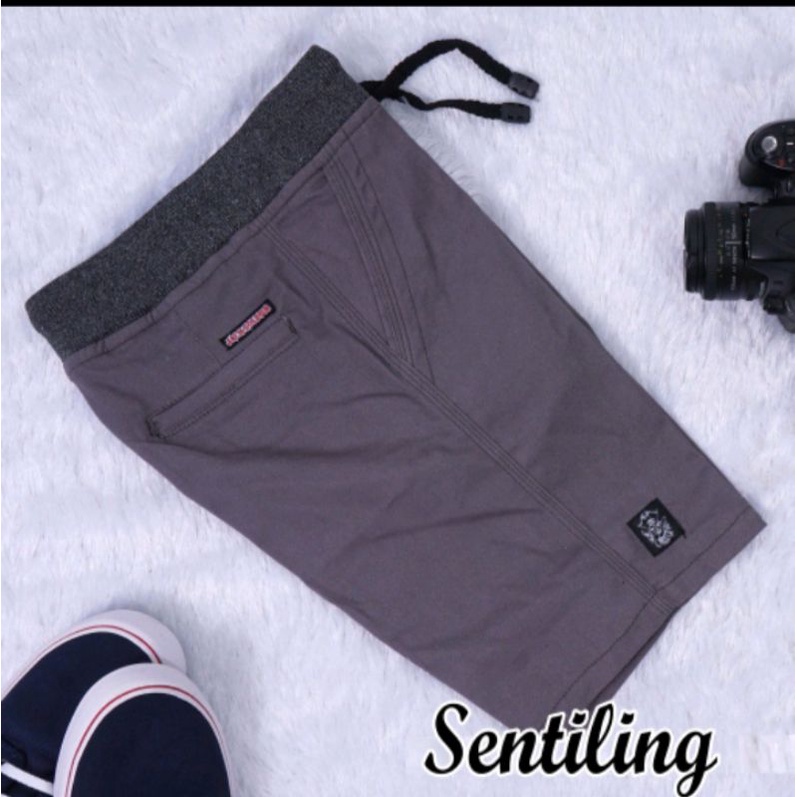 KATUN Mens Shorts Adult Boys Chino Rip Elastic Waist Drawstring Chinos Cotton Combed