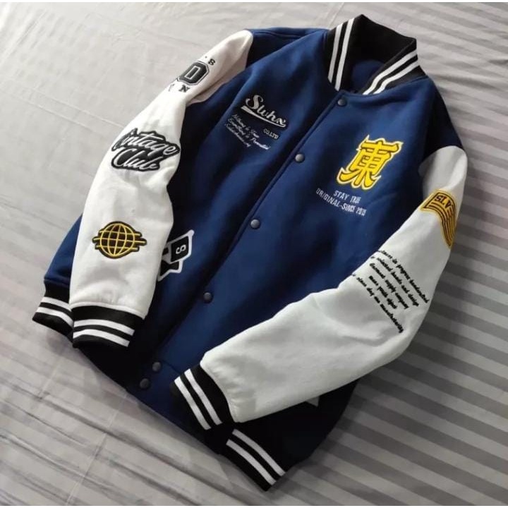 HIJAU Varsity Baseball Jacket Green Full Print Unisex Men Women - Varsity Premium Bomber Jacket - Varsity Jacket Men Japan - Baseball Jacket Men New Arival